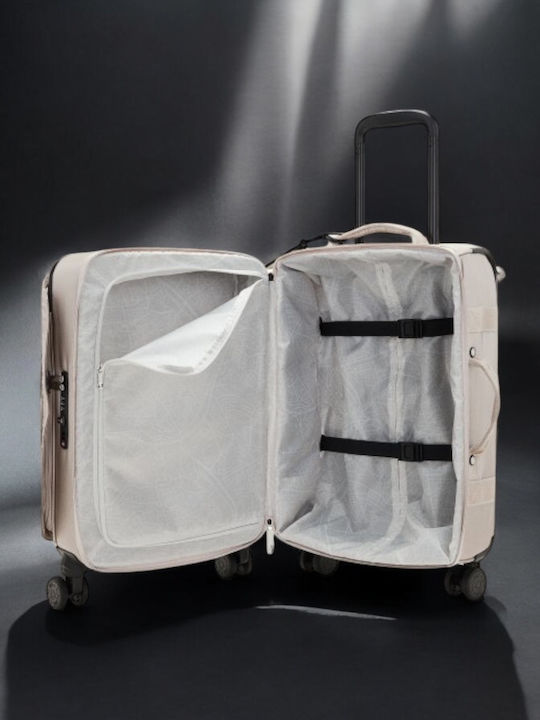 Kipling Spontane Reisegepäck Kabinen Stoff Silber mit 4 Räder Höhe 53cm