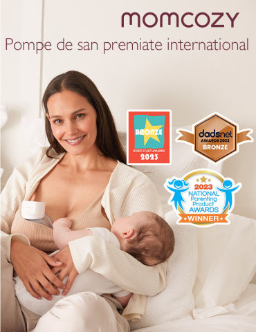 Momcozy Ηλεκτρικό Διπλό Θήλαστρο Μπαταρίας Χωρίς BPA Γκρι 180ml
