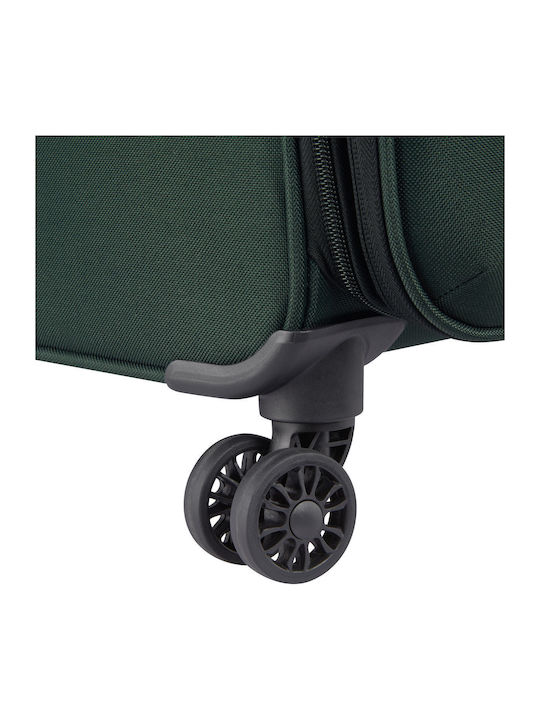 Securitech by Delsey Βαλίτσα Ταξιδίου Καμπίνας Υφασμάτινη Vanguard Green με 4 Ρόδες Ύψους 55εκ.