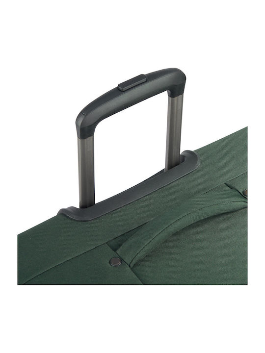 Securitech by Delsey Μεγάλη Βαλίτσα Ταξιδίου Υφασμάτινη Vanguard Green με 4 Ρόδες Ύψους 76εκ.