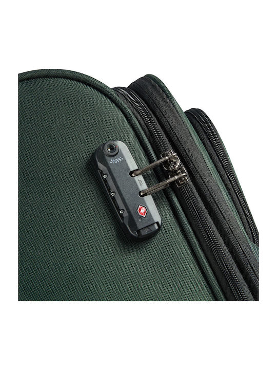 Securitech by Delsey Μεγάλη Βαλίτσα Ταξιδίου Υφασμάτινη Vanguard Green με 4 Ρόδες Ύψους 76εκ.