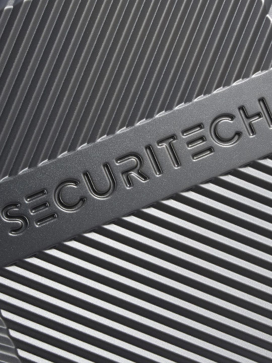 Securitech by Delsey Mittlerer Hartschalen-Reisekoffer Grau mit 4 Rädern Höhe 65,5 cm
