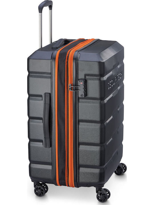 Securitech by Delsey Citadel Μεσαία Βαλίτσα Ταξιδίου Σκληρή Μαύρη με 4 Ρόδες Ύψους 65.5εκ.