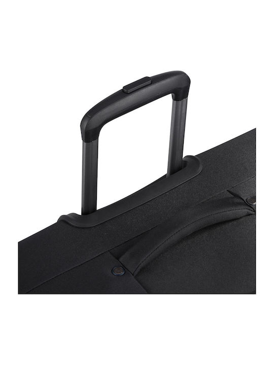Securitech by Delsey Μεγάλη Βαλίτσα Ταξιδίου Υφασμάτινη Black με 4 Ρόδες Ύψους 76εκ.