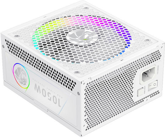 GameMax RGB 1050G 1050W White Power Supply Full Modular 80 Plus Gold