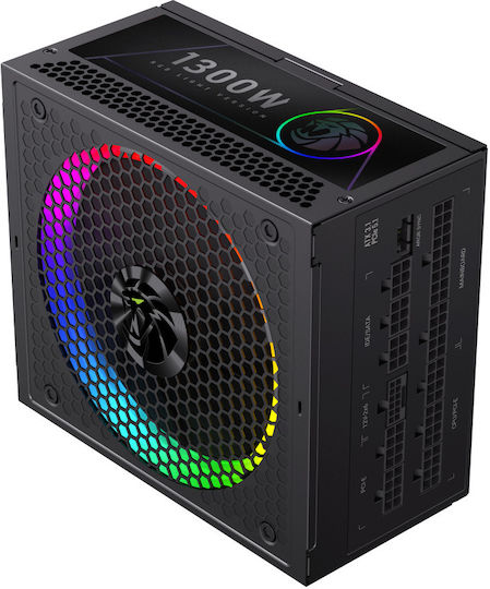 GameMax RGB PRO 1300G 1300W Μαύρο Τροφοδοτικό Υπολογιστή Full Modular 80 Plus Gold
