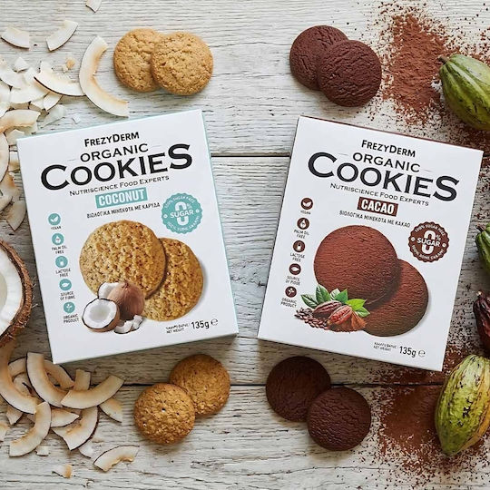 Frezyderm Organic Cookies Coconut – Βιολογικά Μπισκότα Καρύδας Χωρίς Ζάχαρη & Vegan 135g