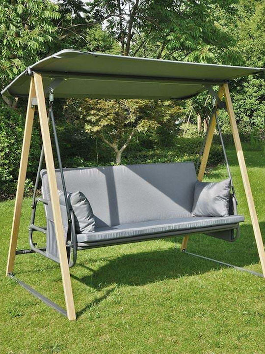 Surf Φωλιά με Βάση 2 Θέσεων Ξύλινη Μ202xΠ122xΥ172cm Γκρι Surf Φωλιά με Βάση 2 Θέσεων Ξύλινη Μ202xΠ122xΥ172cm Γκρι