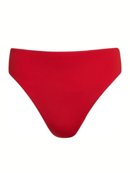 Bikini Slip Hohe Taille Red