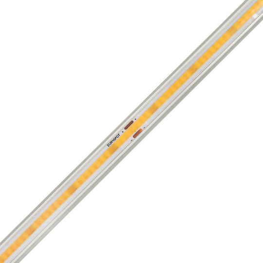 Eurospot Waterproof LED Strip 220V Warm White Light 5m COB Type
