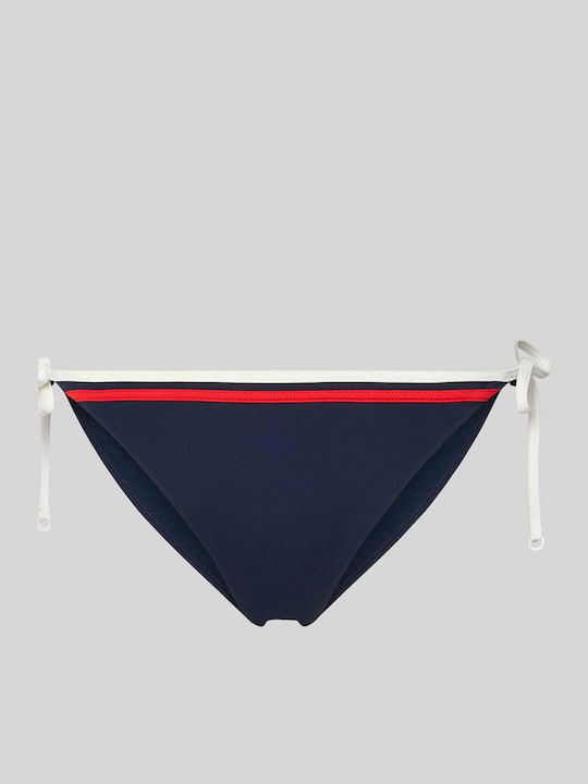 Bikini Slip με Κορδονάκια Navy Μπλε