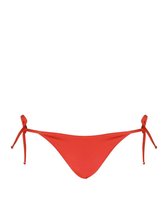 Bikini Slip mit Schnürchen Rot