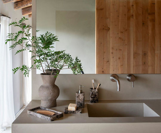 Andrea House Dispenser Κεραμικό Καφέ 160ml