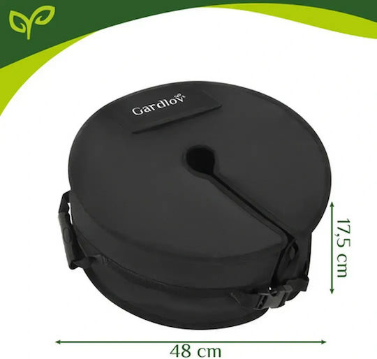 Gardlov Stand De Umbrelă Din Țesătură Neagră 48x48cm