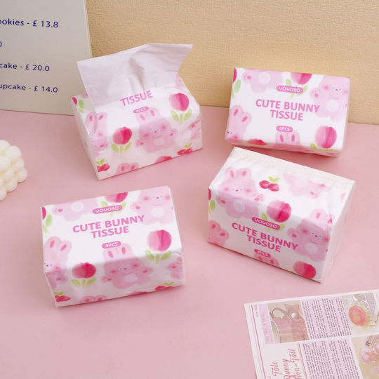 Cute Tissue Bunny Shape 4 Pieces