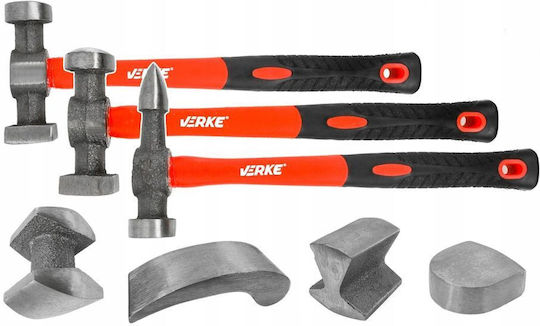 Verke Set De Ciocane Cu Mâner Din Fibră De Sticlă V86224