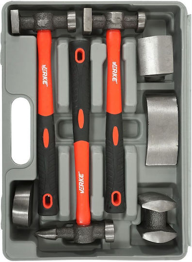 Verke Set De Ciocane Cu Mâner Din Fibră De Sticlă V86224
