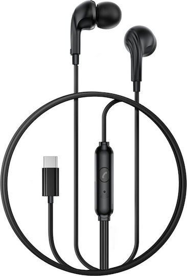 XO Ep82 In-ear Handsfree Earphones with USB-C Plug Black
