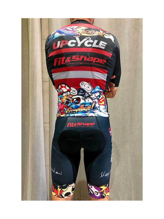 Demaraz Ανδρική Κοντομάνικη Μπλούζα Road Bike Πολύχρωμη