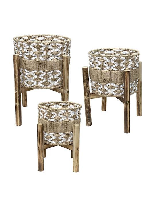 Marhome Каспо Ратан Кафяво Със Стойка 22x32см 3бр