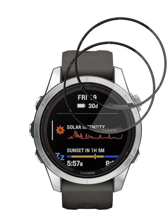 Techsuit Nano Flex Vollflächig gehärtetes Glas Für Garmin Fenix 7S 2 Stück