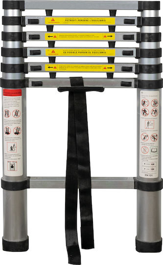 JBM Telescopic Ladder Aluminum 6 of Steps with Maximum Height 2m