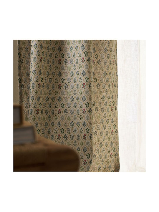 Gofis Home Κουρτίνα με Τρέσα Gofis Πράσινη 130x270εκ.