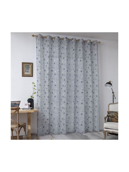 Beauty Home Curtain with Grommets Art 6121 Light Blue 280x280cm
