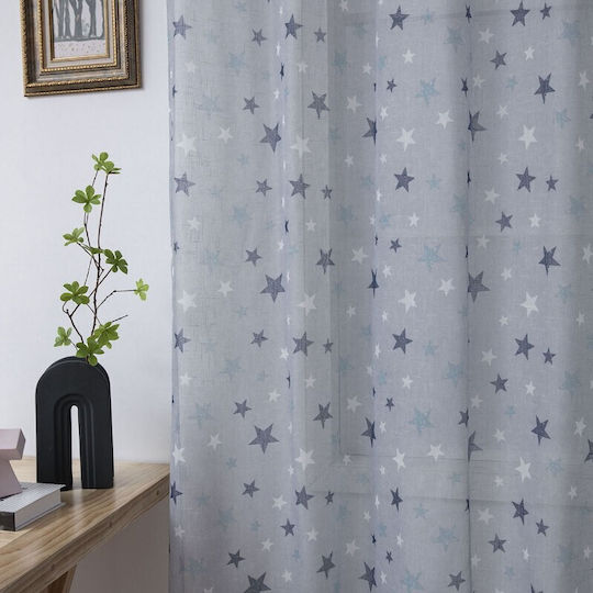 Beauty Home Draperie cu Capse Art 6121 Albastră Deschisă 280x280cm