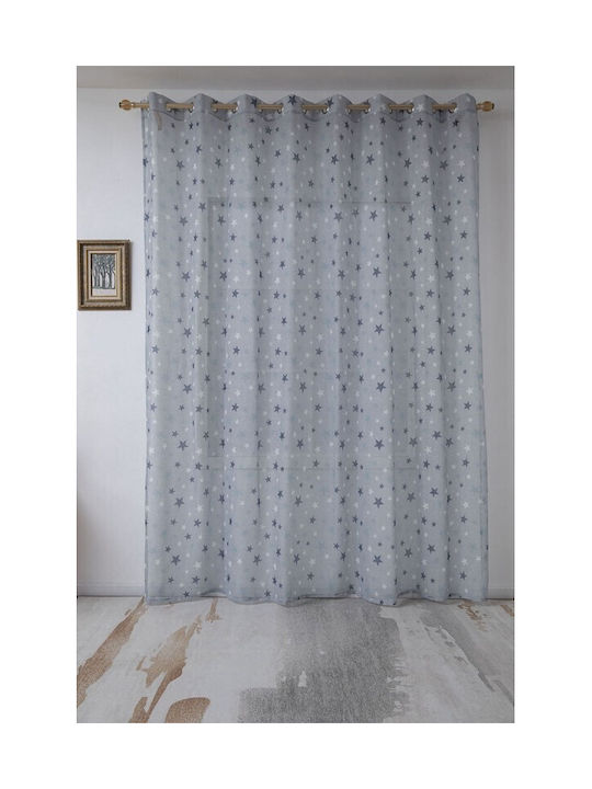 Beauty Home Curtain with Grommets Art 6121 Light Blue 280x280cm