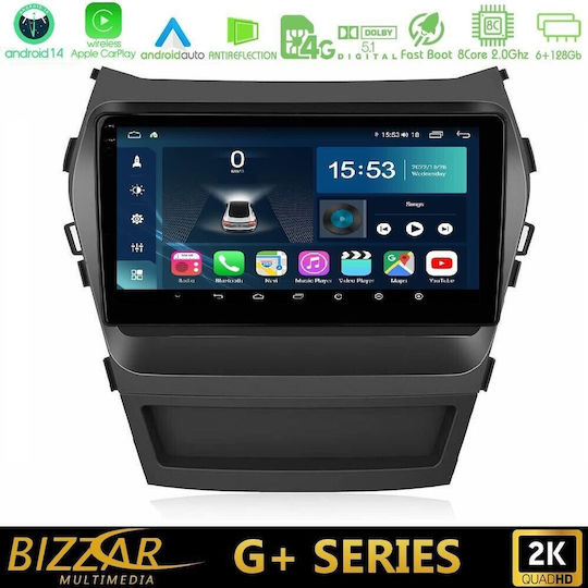 Bizzar Car Audio System for Hyundai iX45 2012-2017 (Bluetooth/USB/WiFi/GPS/Apple CarPlay/Android Auto) with 9" Touch Screen