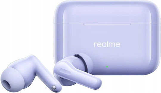 Realme T200 In-ear Bluetooth Handsfree Ακουστικά με Αντοχή στον Ιδρώτα και Θήκη Φόρτισης Dreamy Purple