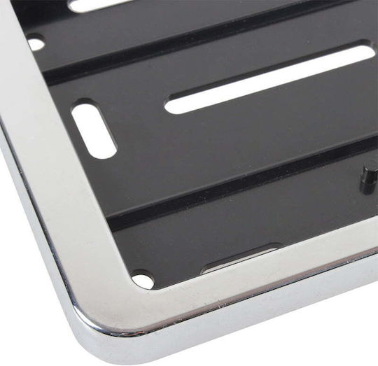 Carner Car License Plate Frame Front - Back Plastic 52 x 12cm Chromium 1 Piece