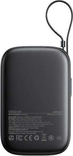 Joyroom JR-PBF18 Power Bank 10000mAh 22.5W με Θύρα USB-A και Θύρα USB-C Power Delivery Μαύρο