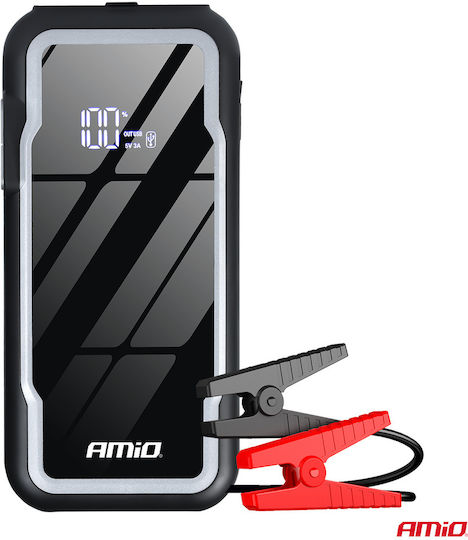 AMiO Tragbarer Batterie-Starter Auto & Motorrad 12000mAh mit Power Bank USB Taschenlampe 12V