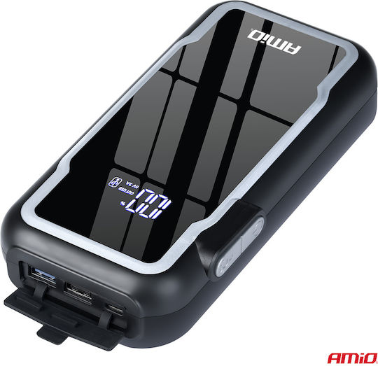AMiO Tragbarer Batterie-Starter Auto & Motorrad 12000mAh mit Power Bank USB Taschenlampe 12V