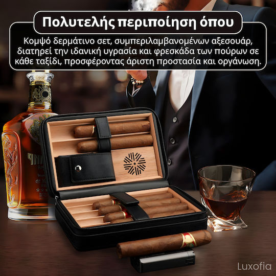 Δερμάτινος Υγραντήρας Πούρων 4x2x8εκ.