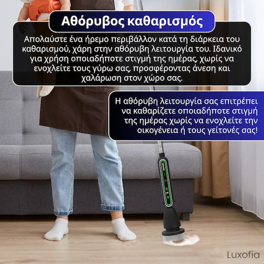 Perie Electrică Rotativă pentru Curățare Bucătărie Baie Podele Ferestre Mașină 7 Capete 120 Minute Durată Baterie 330 Rpm 2 Viteze Mâner Extensibil 138 Cm Reîncărcabilă Usb Aluminiu Negru