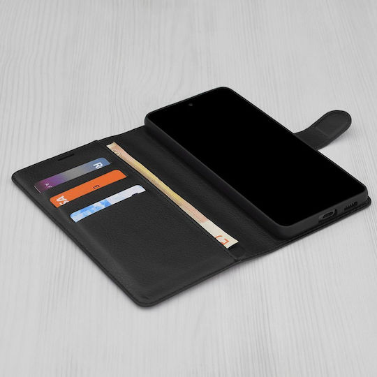 Techsuit Folio Book Leather / Silicone Black (Xiaomi 17 Ultra)