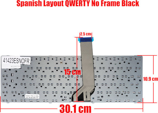 Teclado Español Para Portátil Spanish Laptop Keyboard Asus K45 K45a K45v K45vd K45vj K45vm K45vs Mp-10h73us-698w Askey037b-us 0kn0-4140us00 Kb312146 0knb0-4140nd00 Es No Frame Black Κωδ.41423esnofr
