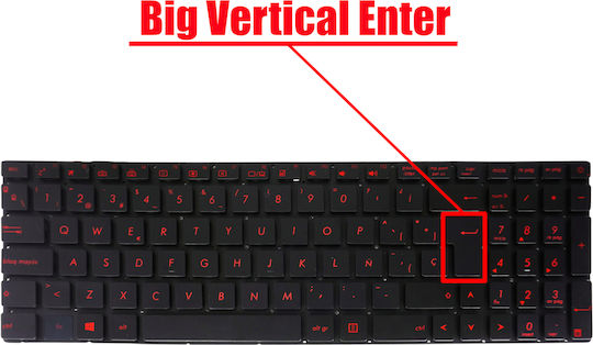 Spanish Laptop Keyboard For Asus Rog Gl552 Gl552vm Gl752 Gl752vw Gl771 Gl771jm 90nb07z1-r31ge0 90nb07z1-r31fr0 0knb0-662cus00 Es Without Frame Backlit Black Red Keys Code 40422esblred