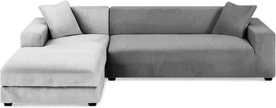 Ruhhy Waterproof Elastic Cover for Corner Sofa Gray 45x45cm 1pcs