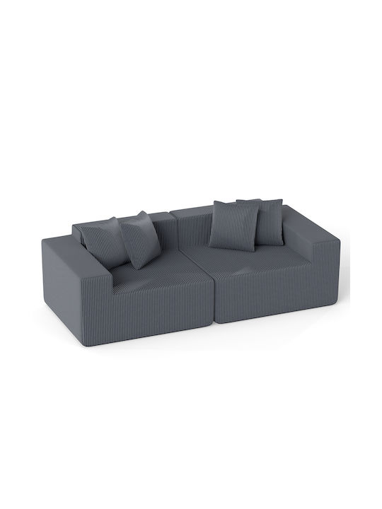 Doppelsitzer Sofa Grau 204x89x64cm