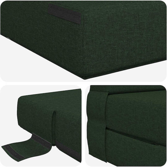 Πολυμορφικός Πουφ Καναπές Πράσινος 190x70x15cm
