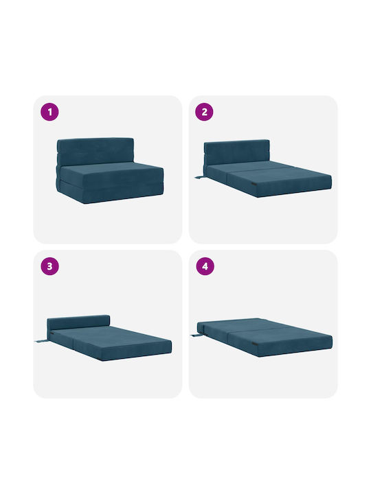 Vielseitiger Sitzsack Kanape Blau 190x100x15cm