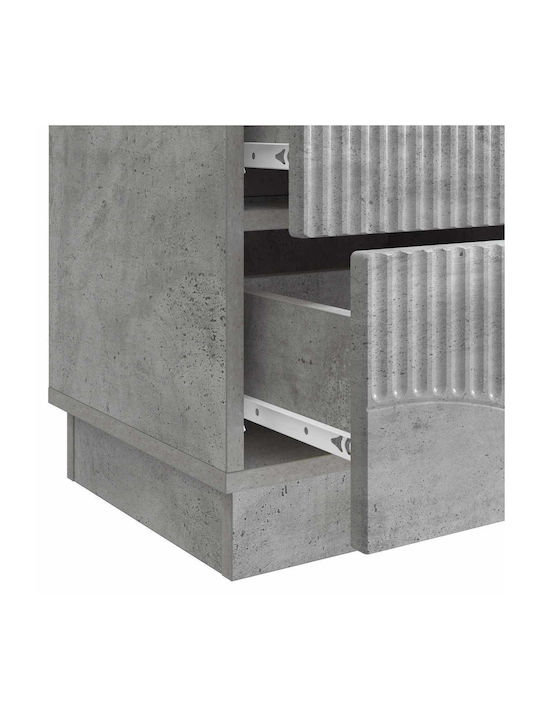 Wooden Gray Bedside Table 43x34.5x44.5cm