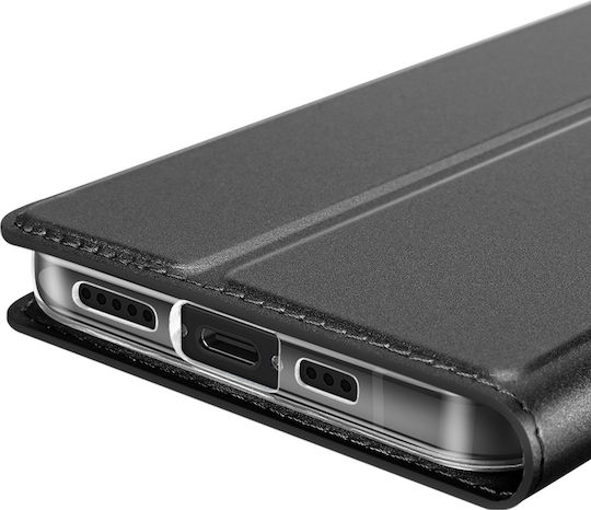 Husă Dux Ducis Iphone 17e Suport Card Stand Video Închidere Magnetică Neagră