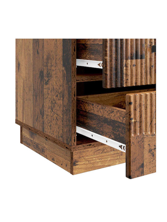 Brown Wooden Bedside Table 43x41x63.5cm