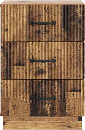 Нощно Шкафче Дървено Кафяво 43x41x63.5см