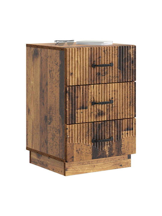 Brown Wooden Bedside Table 43x41x63.5cm
